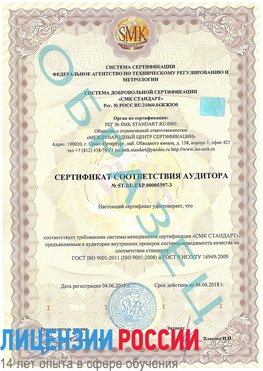 Образец сертификата соответствия аудитора №ST.RU.EXP.00005397-3 Гремячинск Сертификат ISO/TS 16949